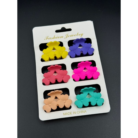 6 LI RENKLİ ÇİÇEK MODEL MANDAL TOKA2