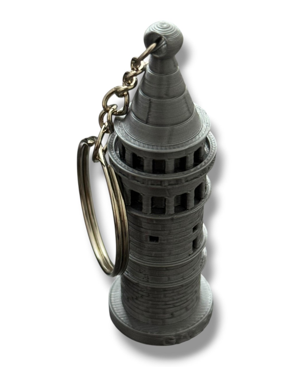 GALATA KULESİ GRİ 3D BASKI ANAHTARLIK