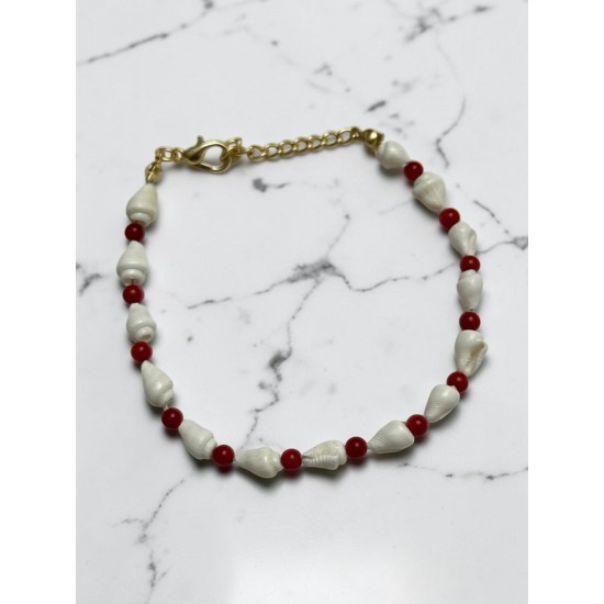 MERCAN 3MM DOĞALTAŞLI DENİZ KABUĞU BİLEKLİK