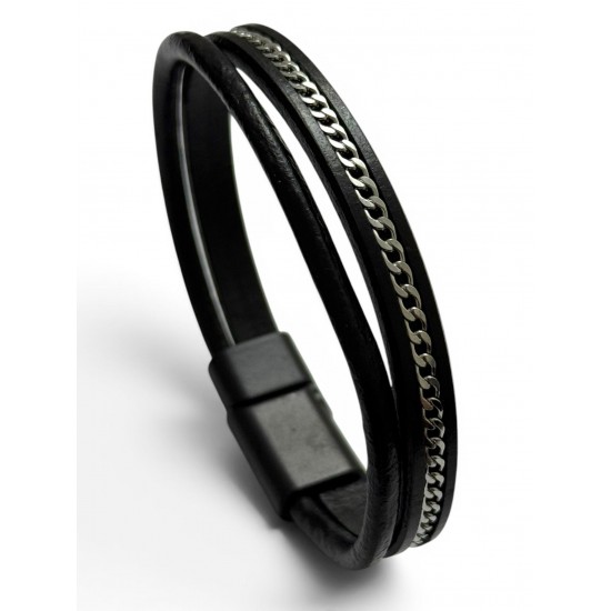 ZİNCİRLİ MODEL DERİ BİLEKLİK