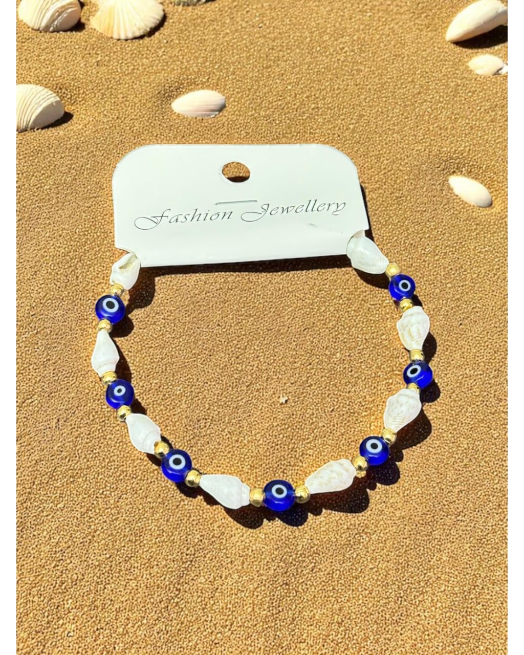 KOYU MAVİ RENK DENİZ KABUĞU BİLEKLİK