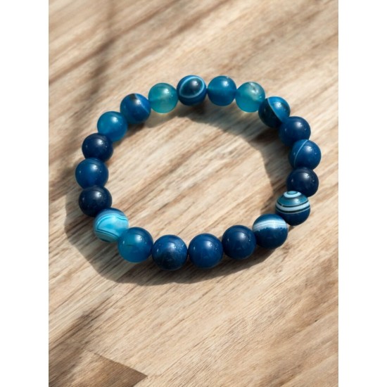 10MM MAVİ AKİK MİSİNE BİLEKLİK