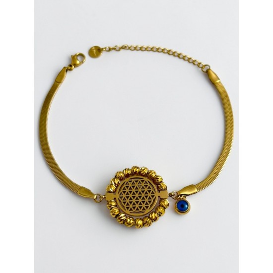 YAŞAM ÇİÇEĞİ İTALYAN MODEL ÇELİK BİLEKLİK