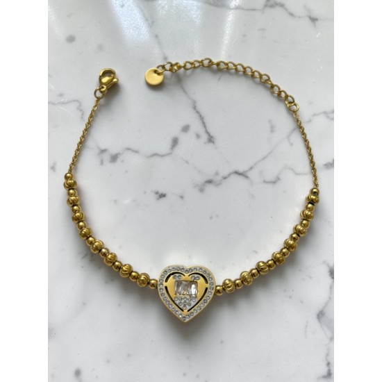 KALP MODEL BAGET ZİRKON ÇELİK BİLEKLİK