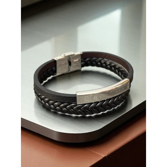 İKİLİ İSİM YAZMA ÇELİK BİLEKLİK