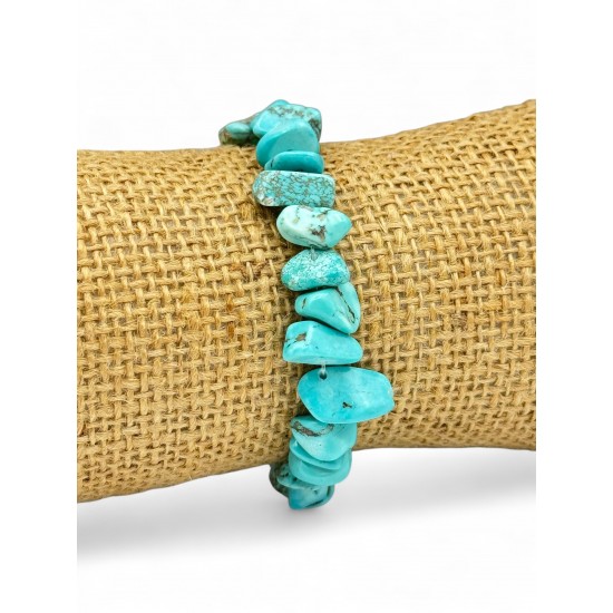 TURKUAZ TAŞI LASTİK KIRIKTAŞ BİLEKLİK