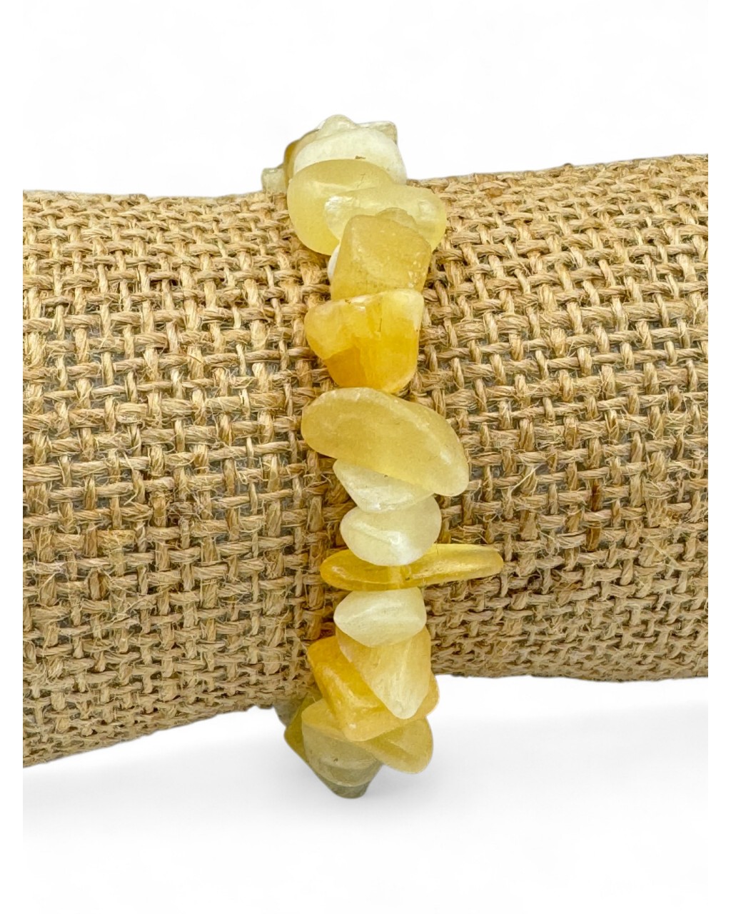 LİMON KUVARS TAŞI LASTİK KIRIKTAŞ BİLEKLİK