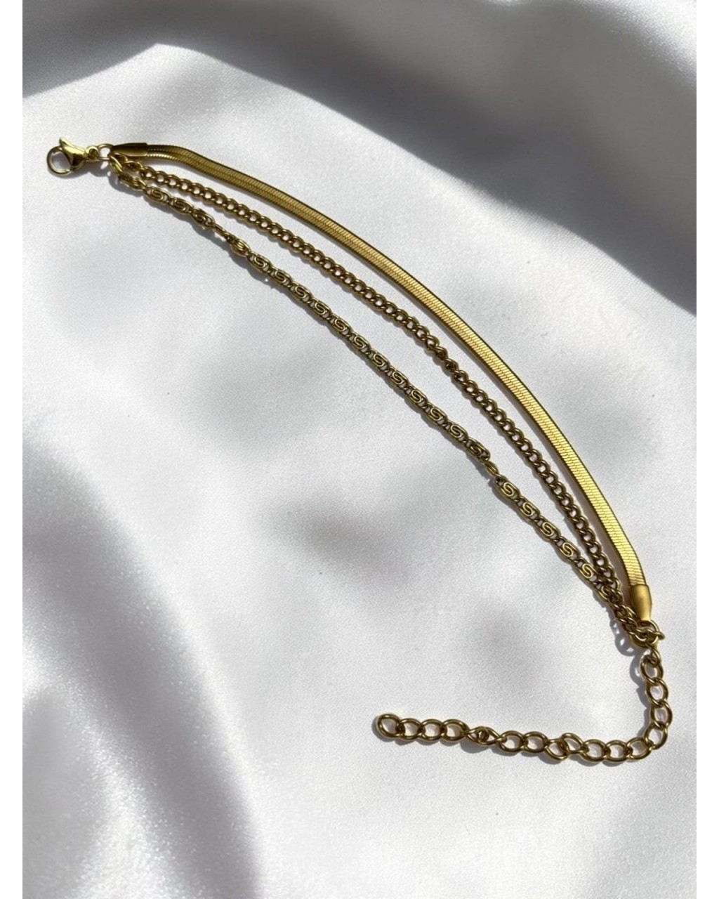 İTALYAN VE TİLKİ KUYRUĞU ZİNCİR ÜÇLÜ ÇELİK BİLEKLİK