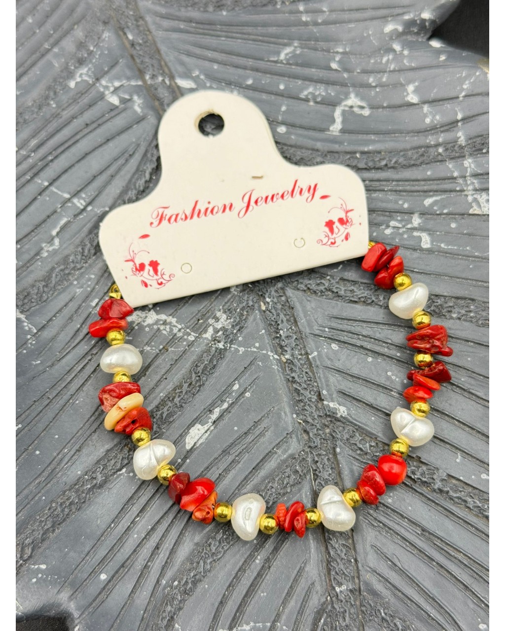 MERCAN TAŞI İNCİLİ DOĞALTAŞ BİLEKLİK