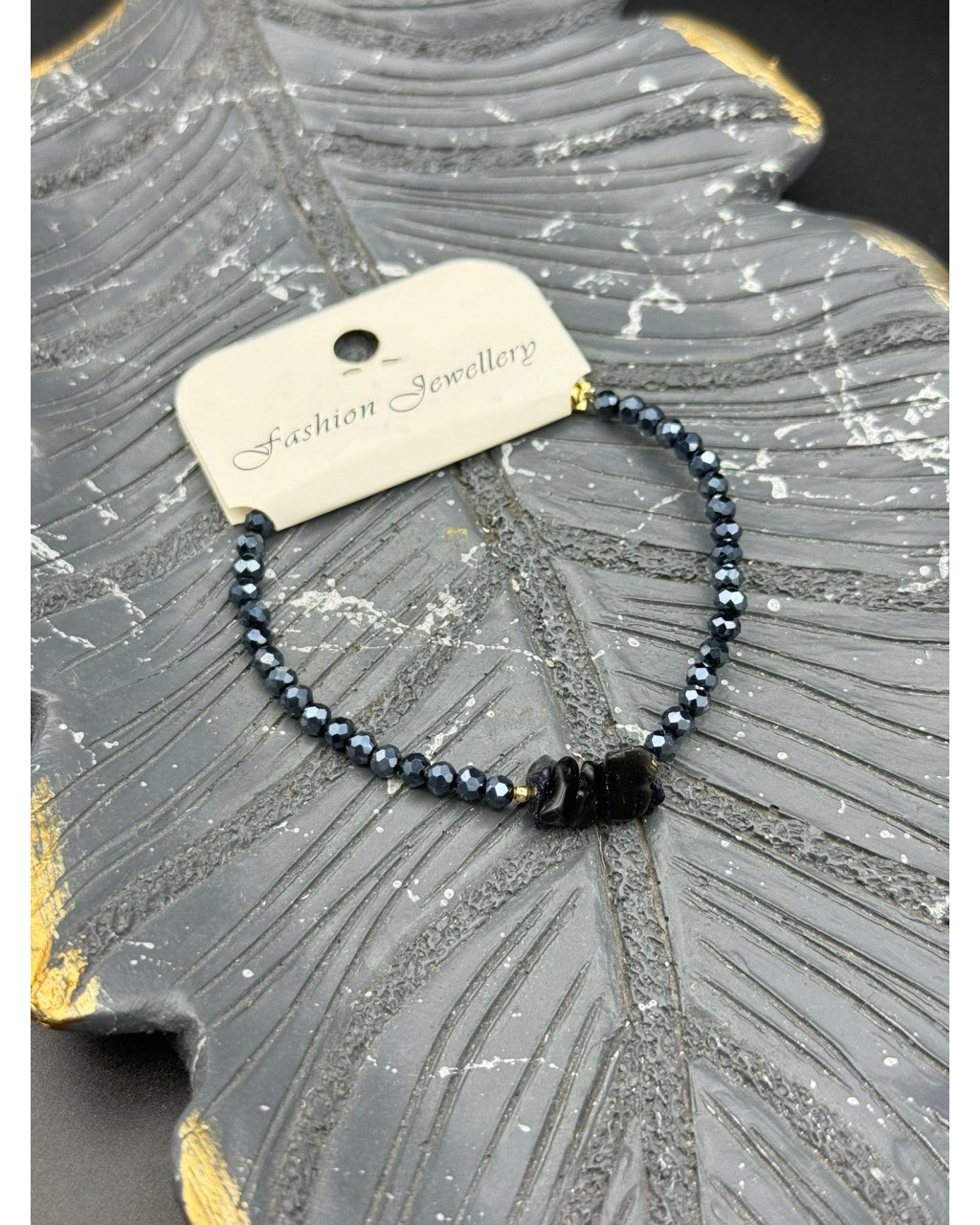 KRİSTAL BONCUK LACİVERT YILDIZ TAŞI BİLEKLİK