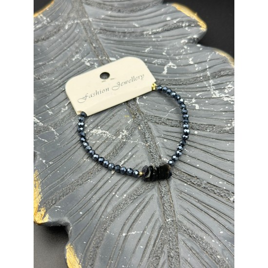 KRİSTAL BONCUK LACİVERT YILDIZ TAŞI BİLEKLİK