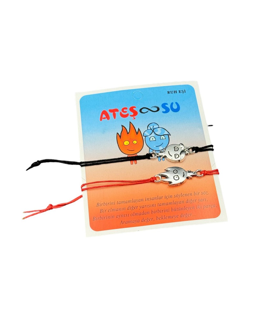 ATEŞ VE SU MAKROME ÇİFT&ARKADAŞ BİLEKLİK