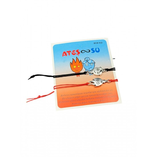 ATEŞ VE SU MAKROME ÇİFT&ARKADAŞ BİLEKLİK