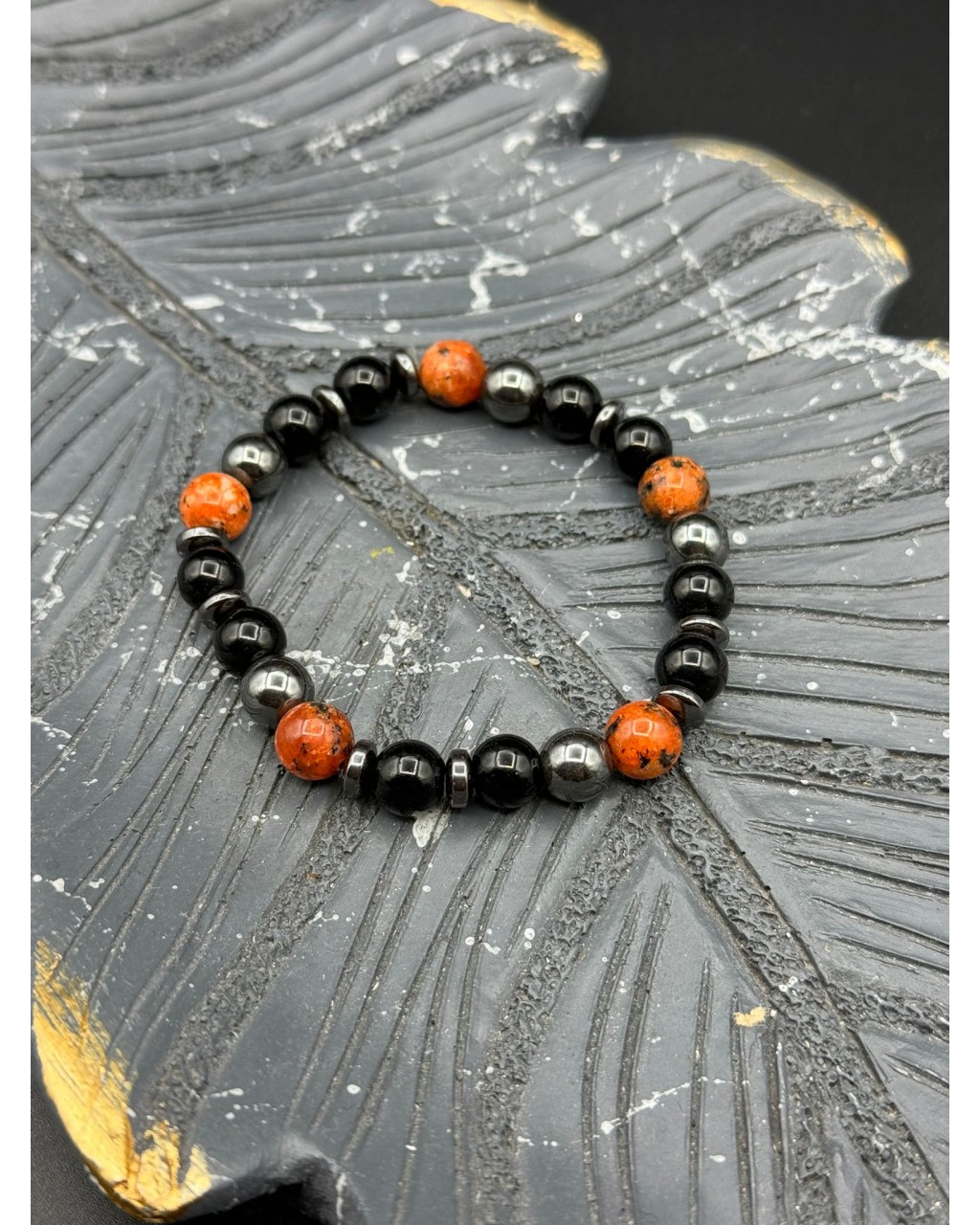 KIRMIZI JASPER HEMATİT ONİKS KARIŞIK MODEL MİSİNE BİLEKLİK