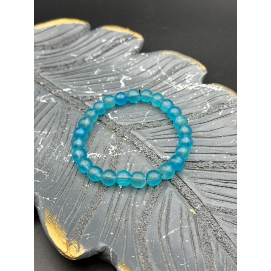 MAVİ MAT BONCUK MİSİNE BİLEKLİK