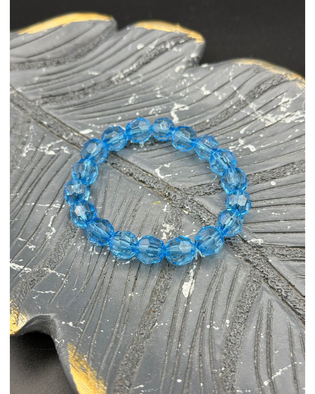 KRİSTAL BONCUK MAVİ RENK MİSİNE BİLEKLİK