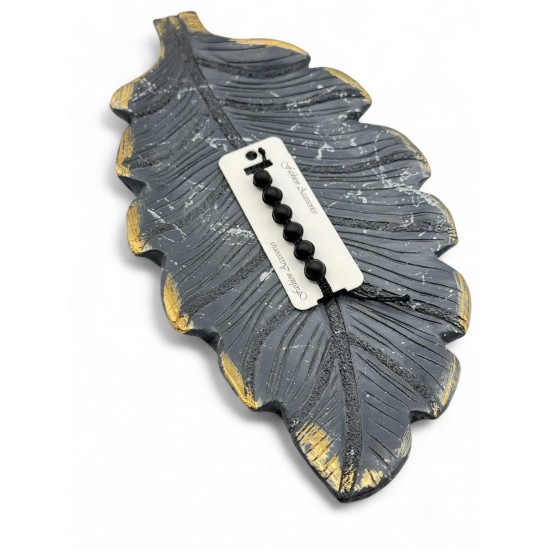 8MM MAT ONİKS TAŞI MAKROME BİLEKLİK