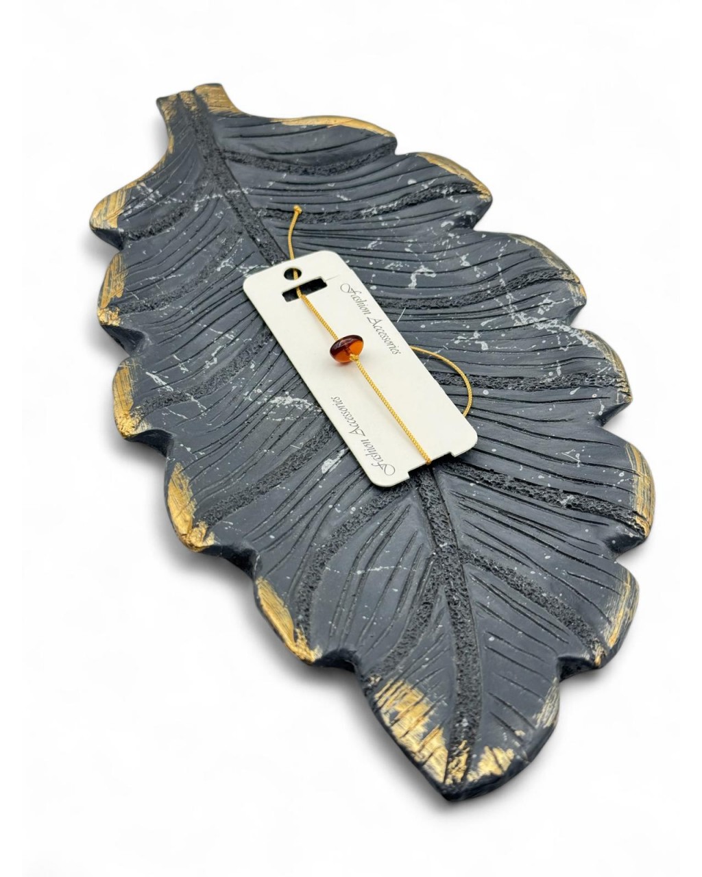 KAHVERENGİ KEHRİBAR TAŞI SÜTUN MAKROME BİLEKLİK