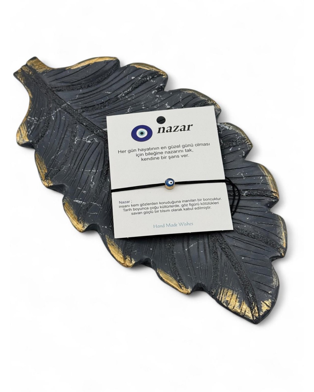 HANMADE NAZARLI SİYAH İP BİLEKLİK