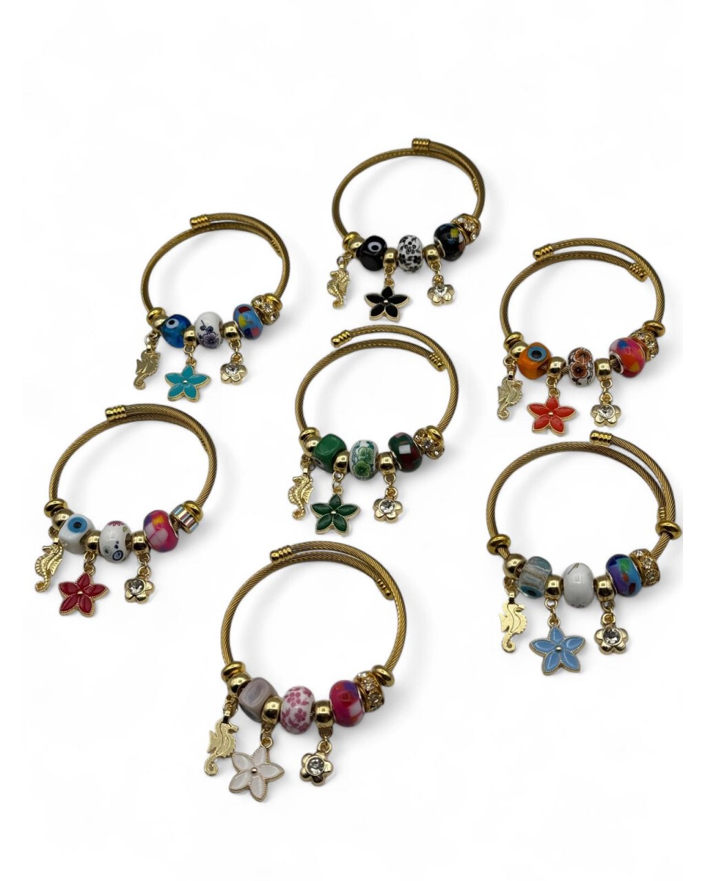 CHARM PANDORA GOLD RENK KARIŞIK MODEL BİLEKLİK