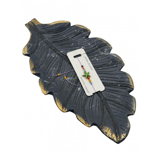 YEŞİL YILDIZ MODEL KARIŞIK RENK ÇOK BONCUKLU MAKROME BİLEKLİK