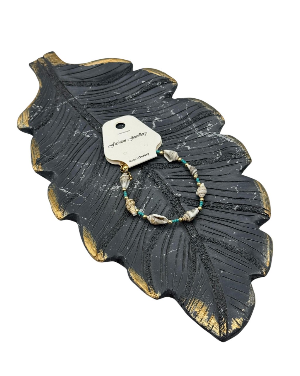 MAVİ KUM BONCUK DENİZ KABUĞU BİLEKLİK