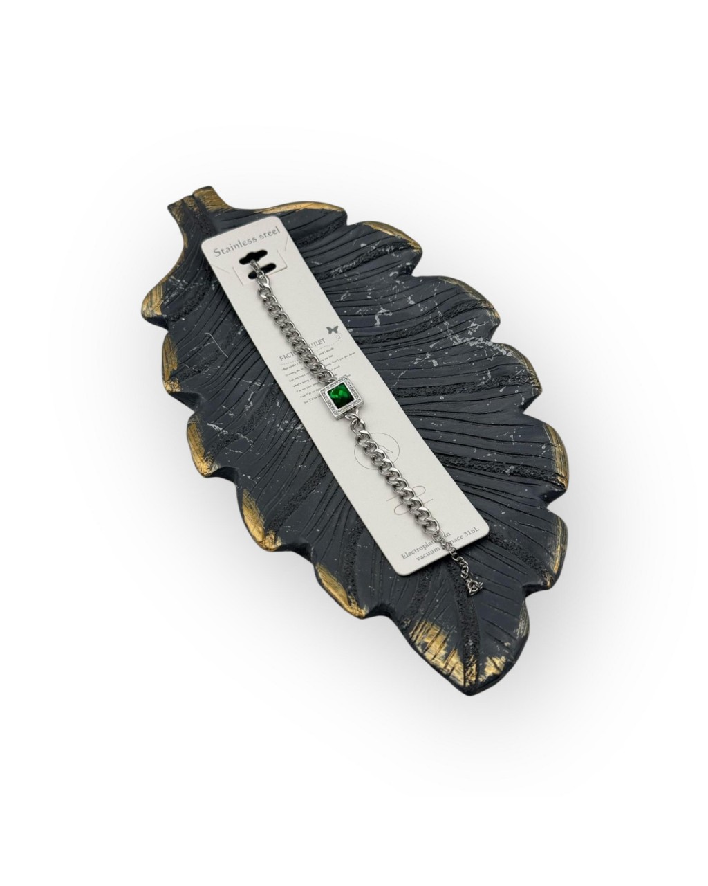 ZİRKON KARE APARAT GURMET ZİNCİR SİLVER RENK ÇELİK BİLEKLİK