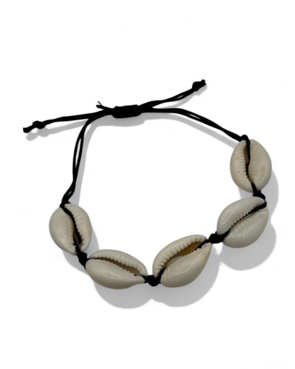 MAKROME İP SİYAH DENİZ KABUĞU BİLEKLİK