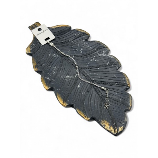 SİLVER RENK SU YOLU ZİRKON TAŞLI BİLEKLİK