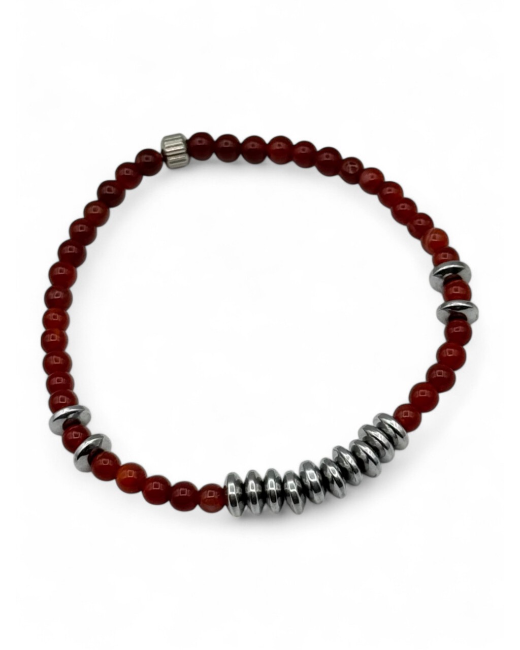 HEMATİT VE MERCAN TAŞI MİSİNE BİLEKLİK
