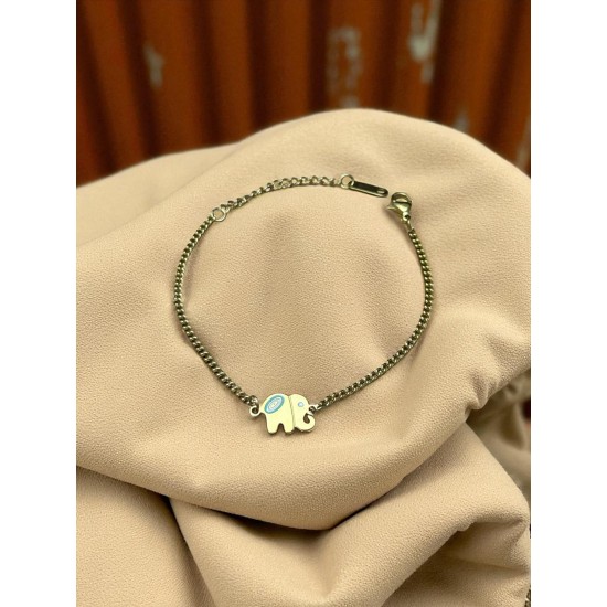 GOLD RENK FİL MODEL ÇELİK BİLEKLİK