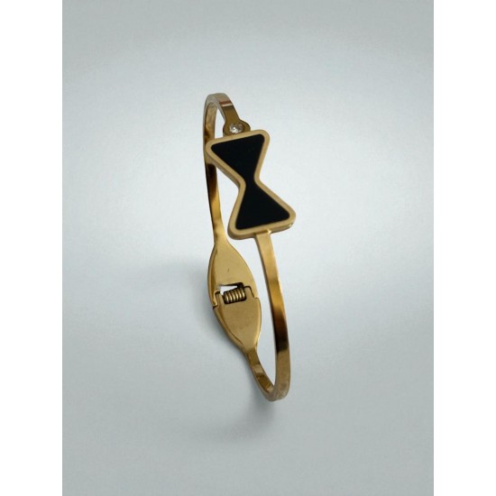 GOLD RENK FİYONK MODEL ÇELİK KELEPÇE BİLEKLİK