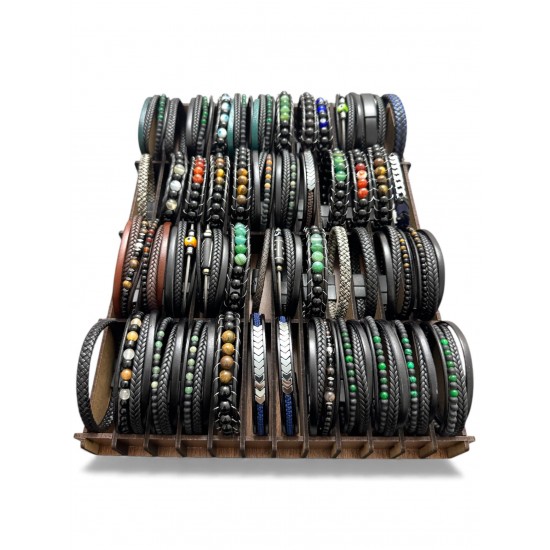 48 ADET KARIŞIK MODEL DERİ BİLEKLİK KUTULU