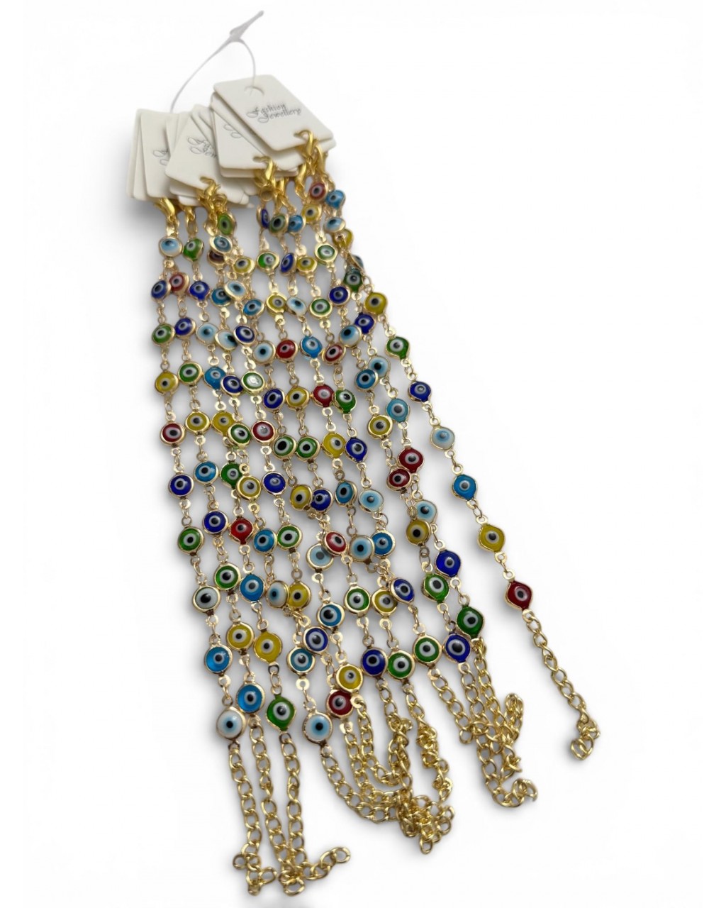 12 Lİ GOLD RENKLİ ÇOKLU NAZARLI BİLEKLİK