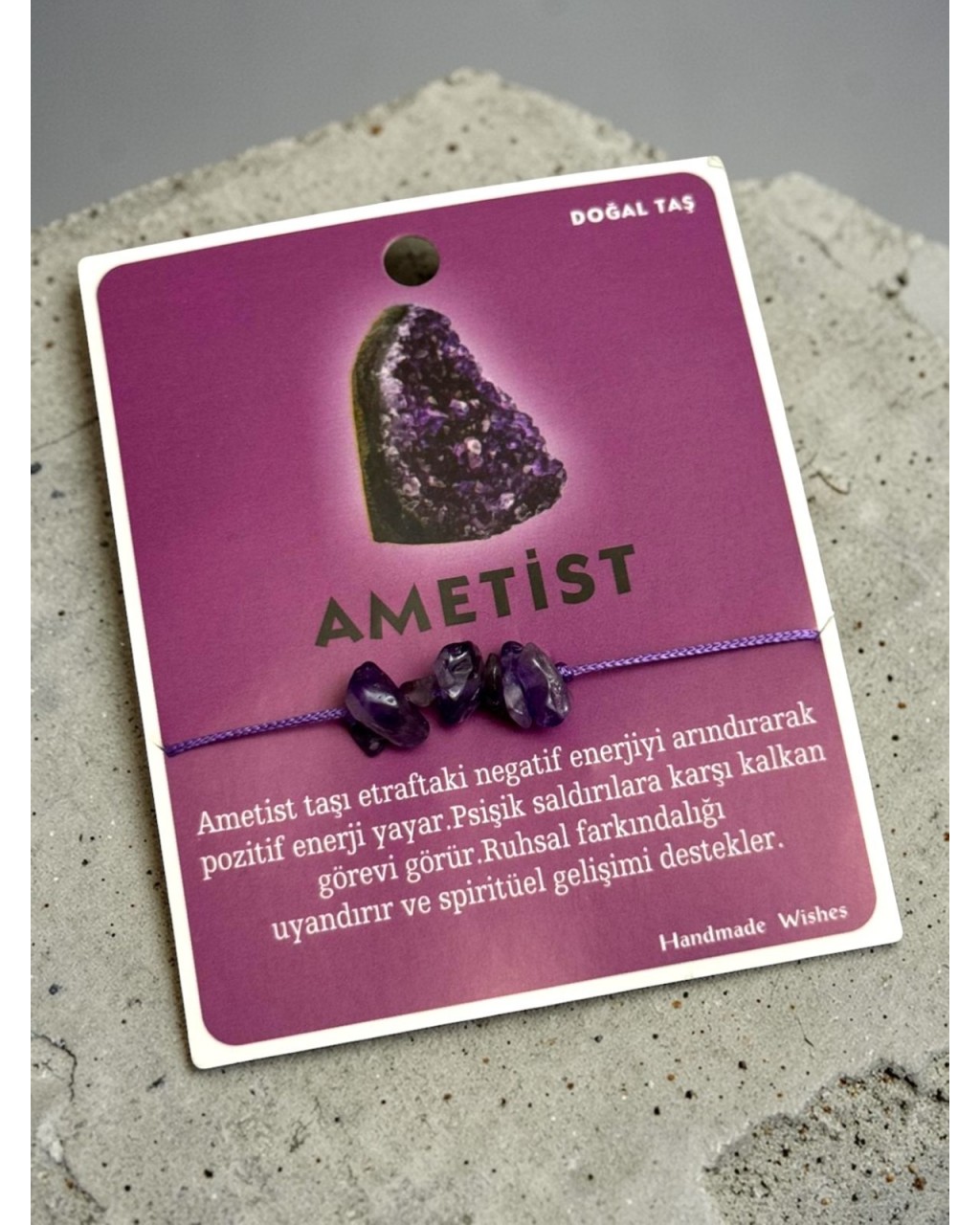 AMETİS DOĞALTAŞ MAKROME BİLEKLİK