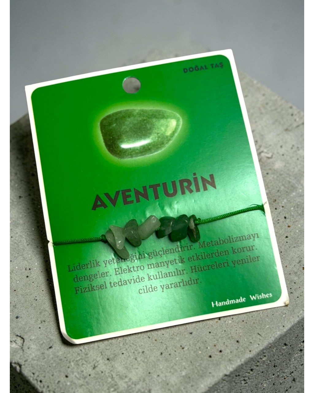 AVENTURİN DOĞALTAŞ MAKROME BİLEKLİK