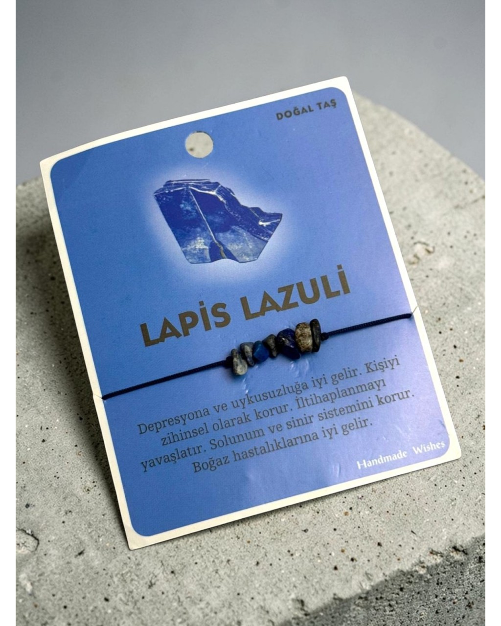 LAPİS LAZULİ DOĞALTAŞ MAKROME BİLEKLİK