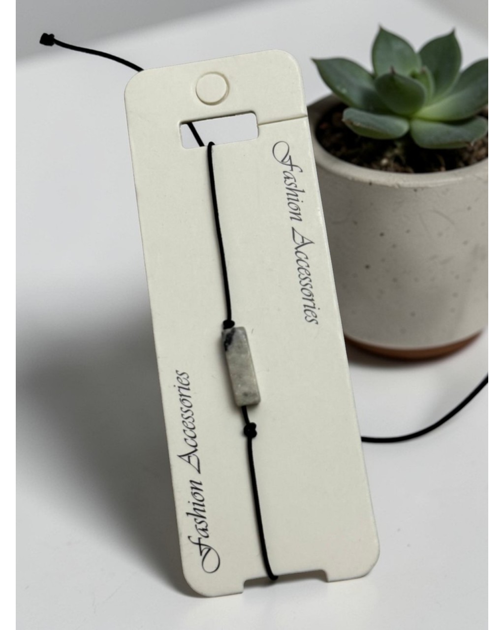  SÜTUN MAKROME GRİ JASPER TAŞI BİLEKLİK