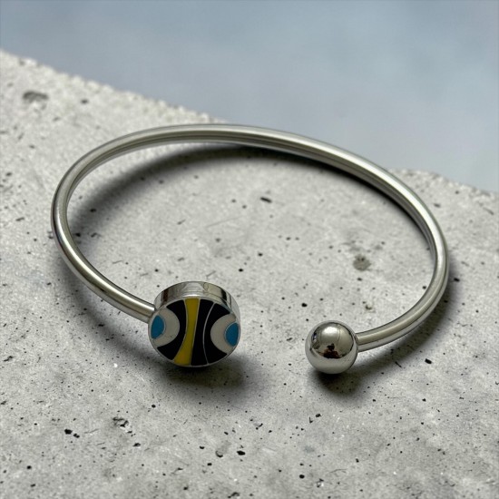 SİLVER RENK GEÇMELİ ÇELİK KELEPÇE BİLEKLİK