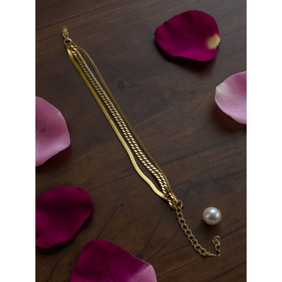 KARIŞIK ÜÇ ZİNCİR MODEL ÇELİK BİLEKLİK