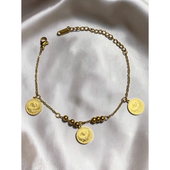 ÜÇLÜ LİRA MODEL ÇELİK BİLEKLİK