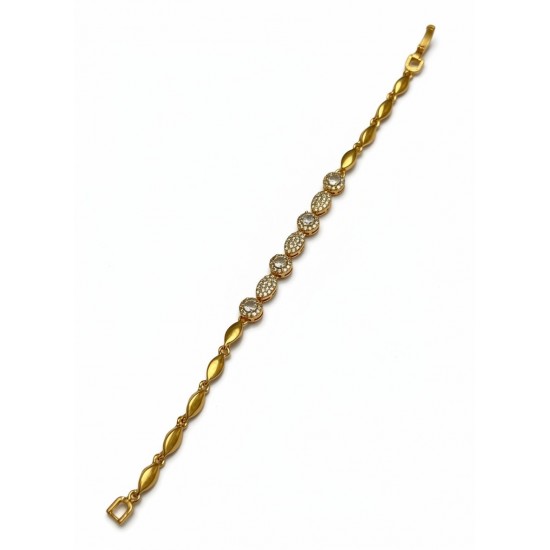 GOLD RENK OVAL ZİNCİR MODEL ZİRKON TAŞLI XUPING BİLEKLİK