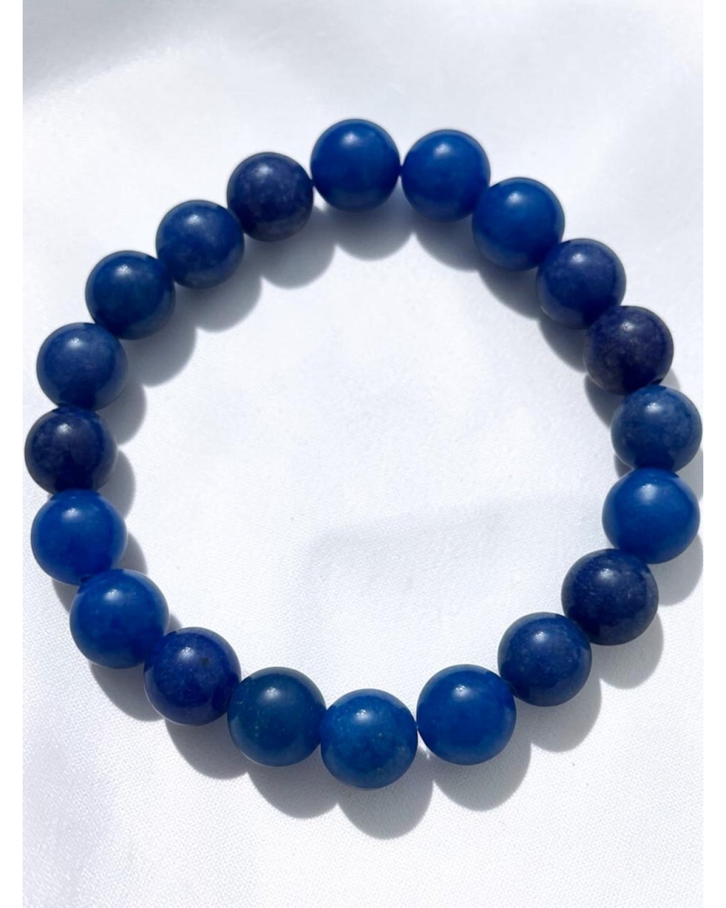 10 MM DOĞALTAŞ MAVİ AKİK MİSİNE BİLEKLİK