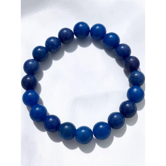 10 MM DOĞALTAŞ MAVİ AKİK MİSİNE BİLEKLİK