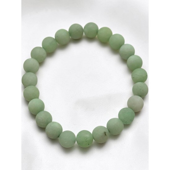 8 MM DOĞALTAŞ SU YEŞİLİ JADE TAŞI MİSİNE BİLEKLİK