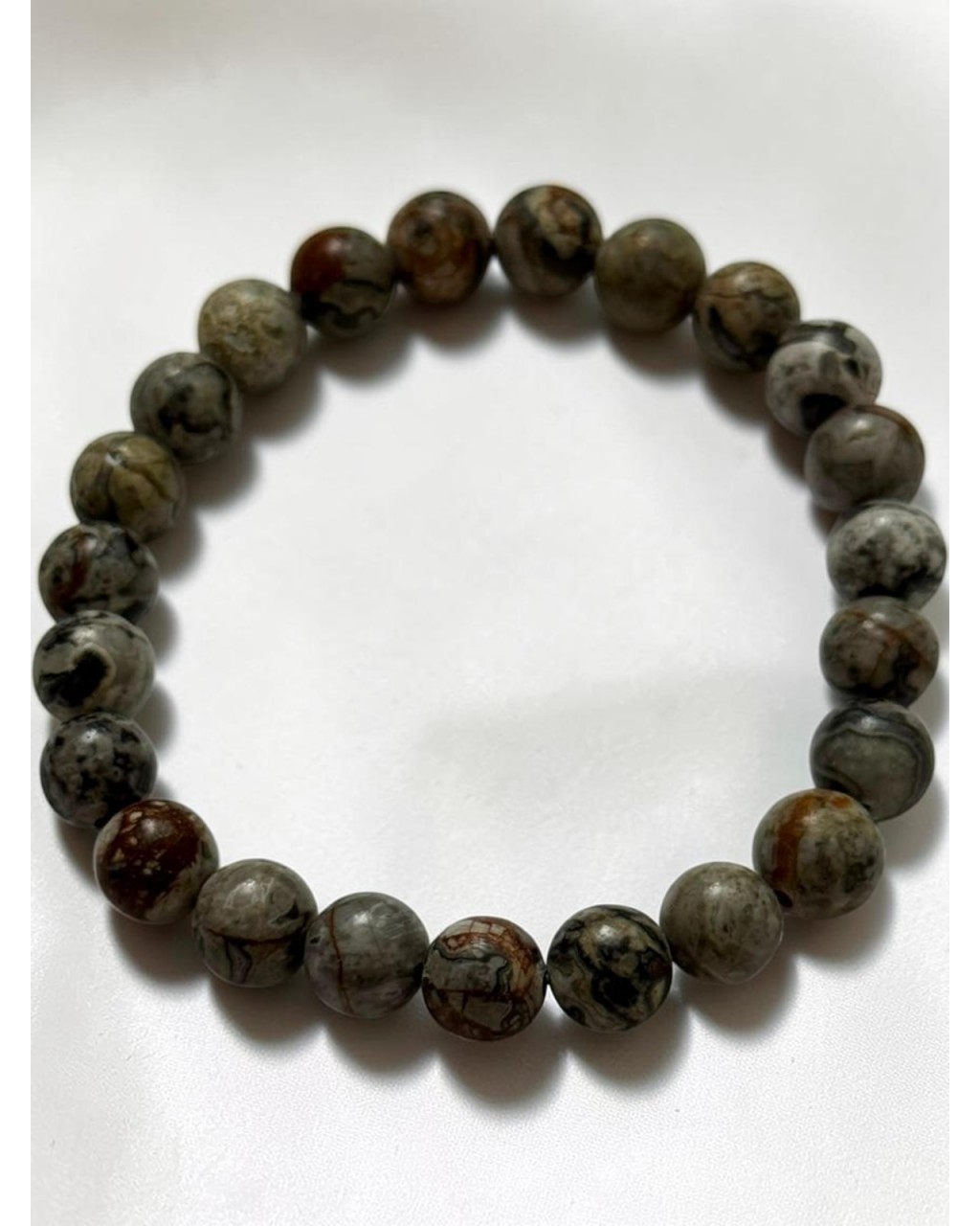 8 MM DOĞALTAŞ RİYOLİT OPAL MİSİNE BİLEKLİK