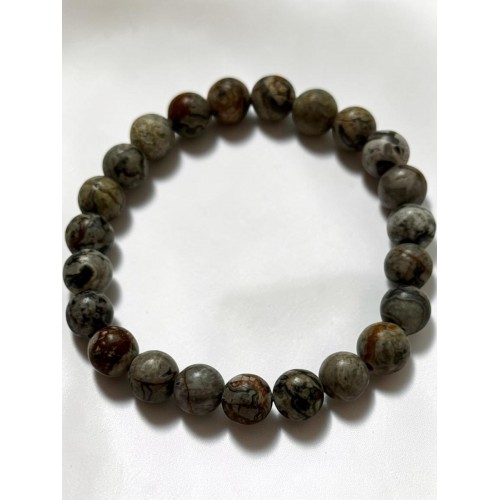 8 MM DOĞALTAŞ RİYOLİT OPAL MİSİNE BİLEKLİK