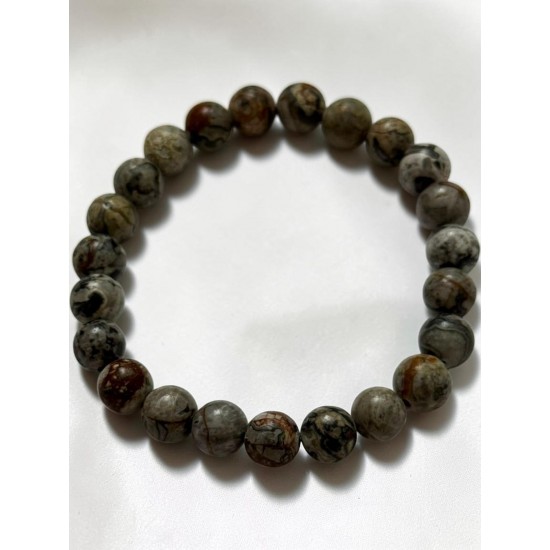 8 MM DOĞALTAŞ RİYOLİT OPAL MİSİNE BİLEKLİK