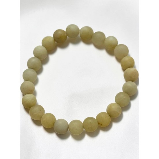 8 MM DOĞALTAŞ SARI KALSİT TAŞI MİSİNE BİLEKLİK