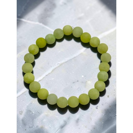 8 MM DOĞALTAŞ OPAL SELENİT MİSİNE BİLEKLİK